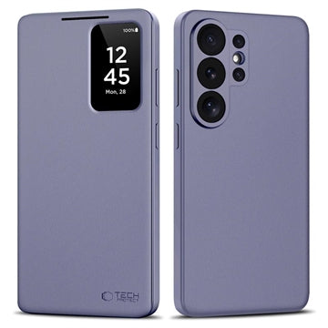 Samsung Galaxy S26 Ultra Tech-Protect Smart Clear View Flip etui med kortplads - Lilla
