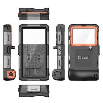 Tech-Protect Universal Dykning Vandtæt Etui - 6.7" - Orange