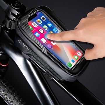 Tech-Protect V2 Universal Cykeltaske med Mobilholder - M - Sort