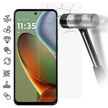 Motorola Moto G15 Skærmbeskyttelse Hærdet Glas - Case Friendly - Gennemsigtig