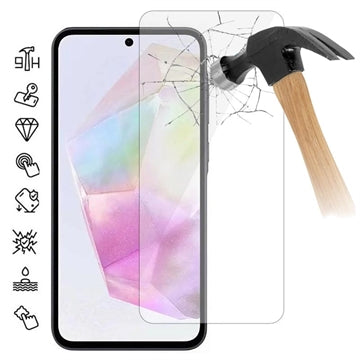 Samsung Galaxy M35 Skærmbeskyttelse Hærdet Glas - 9H, 0.3mm - Case Friendly - Klar