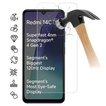 Xiaomi Redmi 14C 5G Skærmbeskyttelse Hærdet Glas - Case Friendly - Gennemsigtig