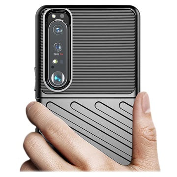 Thunder Series Sony Xperia 1 III TPU Cover - Sort