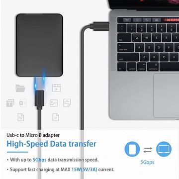 USB-C hun til USB 3.0 Micro B adapter til ekstern harddisk/SSD