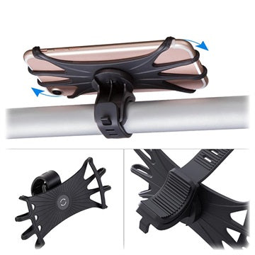 Universel 360 Graders Rotation Silicone Cykelholder - 4-6"