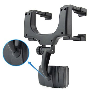 Universal 360 Roterende Bakspejl Holder til Smartphones - Sort