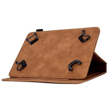 Universal 3D Pattern Smart Tablet Folio Etui - 10" - Brun