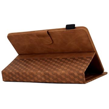Universal 3D Pattern Smart Tablet Folio Etui - 10" - Brun