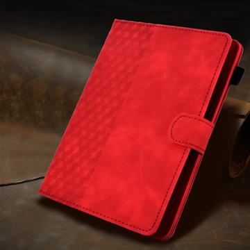 Universal 3D Mønster Smart Tablet Folio Etui - 10" - Red