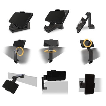 Universel Justerbar Mobilholder til Flyrejser - 5.5-9.5cm - Sort