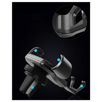 Universal Gravity Mobilholder til Luftkanal - Sort