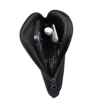 Universel mobiltelefonetui i nylon med lynlås og snor - 6.7–6.9" - Sort