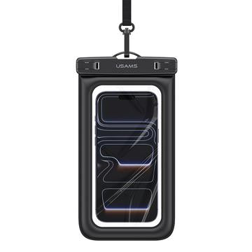 Usams YD017 universelt IPX8-vandtæt etui - 7.2" - sort