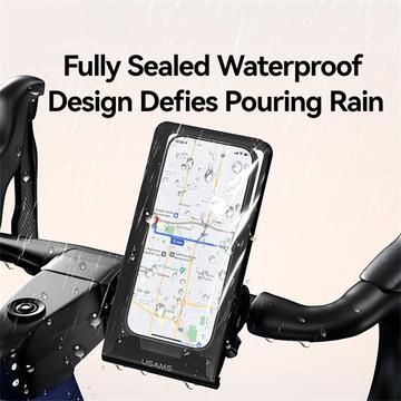 Usams ZJ083 vandtæt cykelholder til telefoner - 4.7"-7.2"