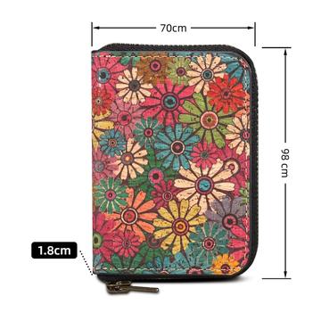 V16 Magnetisk kortholder med lynlås - MagSafe-kompatibel - farverige blomster