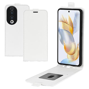 Honor 90 Vertikal Flip Taske med Kortholder - Hvid