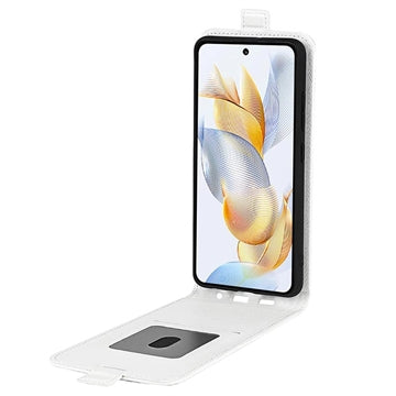 Honor 90 Vertikal Flip Taske med Kortholder - Hvid
