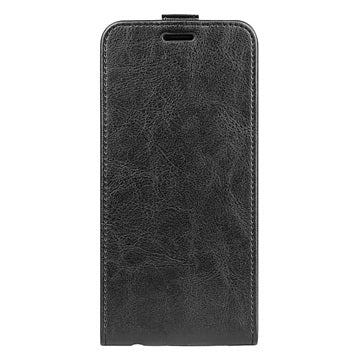iPhone 14 Pro Max Vertikal Flip Taske med Kortholder - Sort
