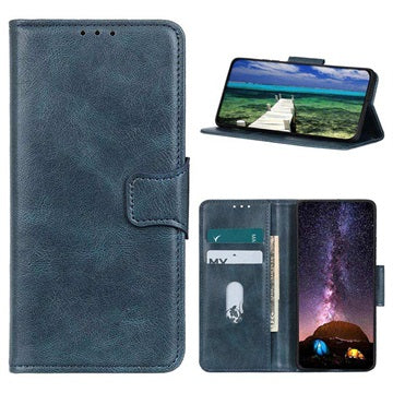Vintage Series Samsung Galaxy A22 5G, Galaxy F42 5G Etui med Pung - Blå