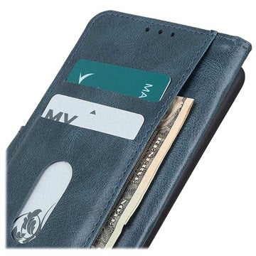 Vintage Series Samsung Galaxy A22 5G, Galaxy F42 5G Etui med Pung - Blå