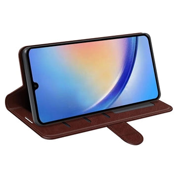 Samsung Galaxy A34 5G Pung Taske med Magnetisk Lukning - Brun
