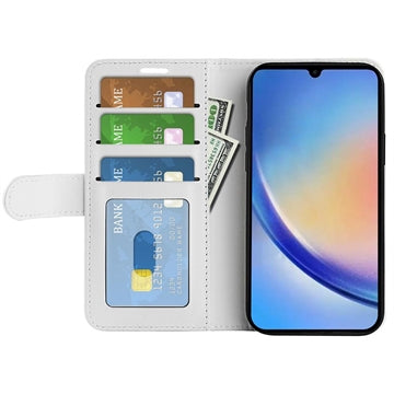 Samsung Galaxy A34 5G Pung Taske med Magnetisk Lukning - Hvid