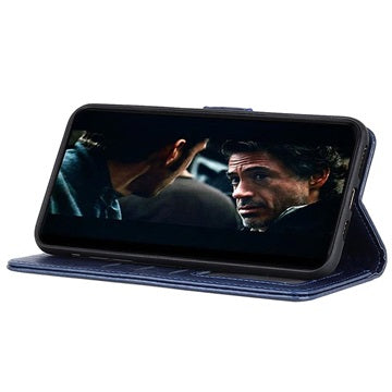 Samsung Galaxy A21s Pung Taske med Magnetisk Lukning - Blå