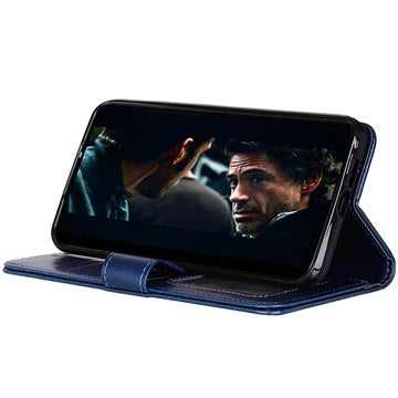 Samsung Galaxy A51 Pung Taske med Magnetisk Lukning - Blå