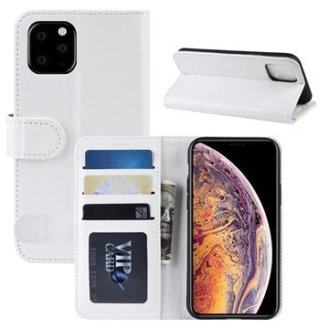 iPhone 11 Pro Max Pung Taske med Magnetisk Lukning - Hvid