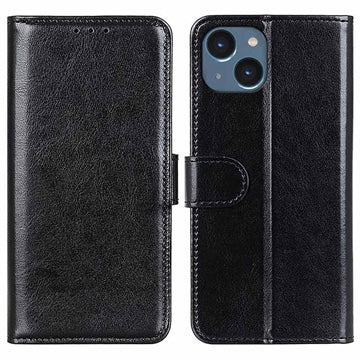 iPhone 15 Plus Pung Taske med Magnetisk Lukning - Sort