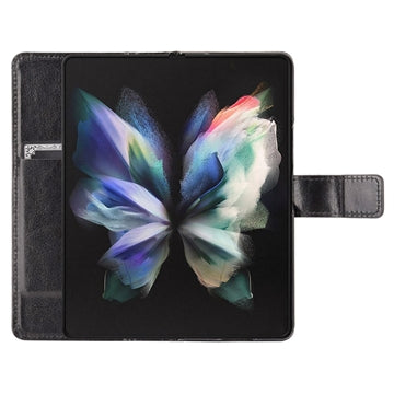 Samsung Galaxy Z Fold4 Pung Cover med Kortlomme - Sort