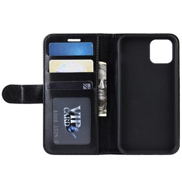 iPhone 11 Pro Pung med Stativ og Magnetisk Lukning - Sort