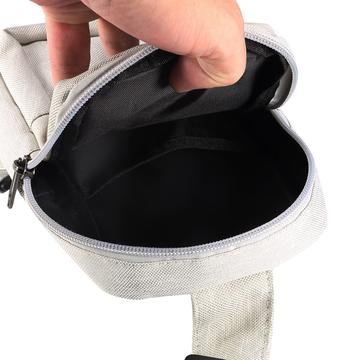 Vandafvisende bryst- og skuldertaske i nylon - passer til 6.5"- 7.2" telefoner - Beige