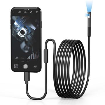 Vandtæt 8 mm endoskopkamera til iPhone, iPad, smartphones, tablet - 1m