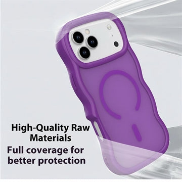 iPhone 17 Pro Max Bølgekant magnetisk hybrid cover - lilla
