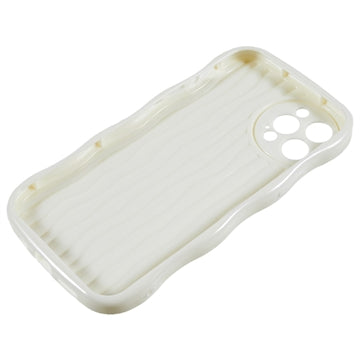 iPhone 12 Pro Bølget Serie TPU Cover - Hvid