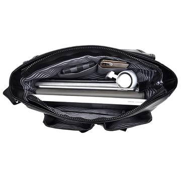 Weixier D269 Læder Crossbody Skuldertaske - 30x27x11cm - Sort