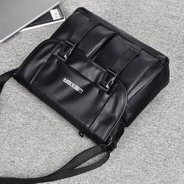 Weixier D269 Læder Crossbody Skuldertaske - 30x27x11cm - Sort