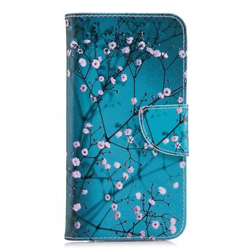 Huawei P20 Lite Wonder Series Pung - Hvid Blomster
