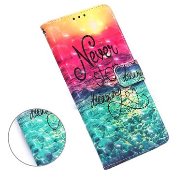 Wonder Series Samsung Galaxy A12 Pung Cover - Never Stop Dreaming