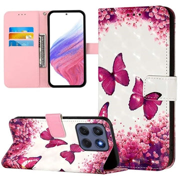 Motorola Edge 60/60 Fusion Wonder Series Pung - Rosensommerfugle