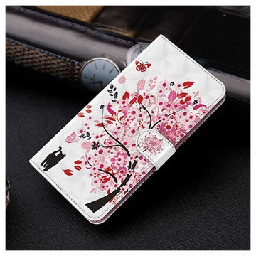 Wonder Series Samsung Galaxy S21 5G Pung Cover - Blomstrede Træ