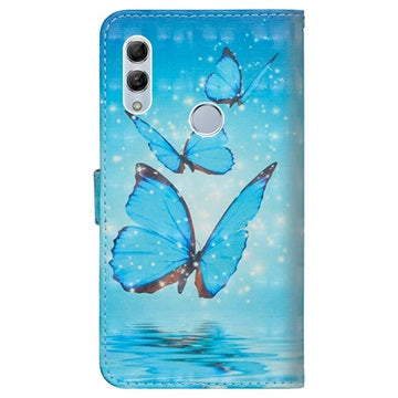Wonder Series Huawei Honor 10 Lite, P Smart (2019) Pung - Blå Sommerfugl