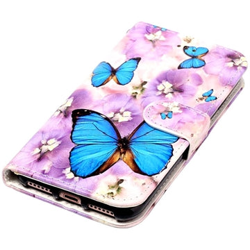 Wonder Series Motorola Moto G73 Pung Cover - Blå Sommerfugl