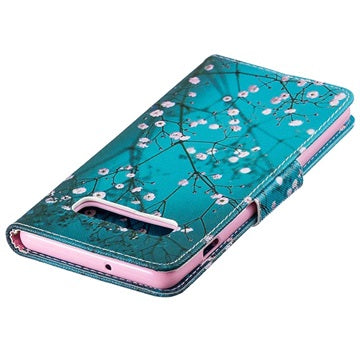 Wonder Series Samsung Galaxy S10+ Pung - Hvid Blomster