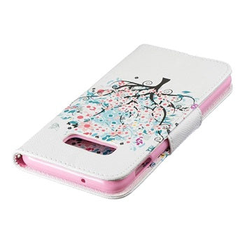 Wonder Series Samsung Galaxy S10e Cover med Kortholder - Blomstrede Træ