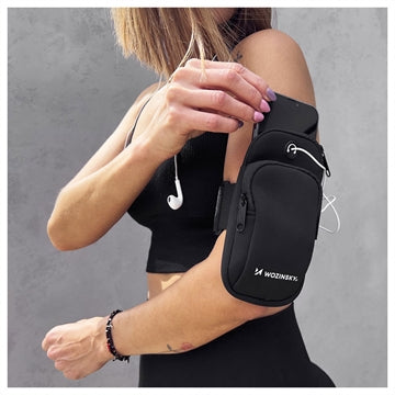 Wozinsky Universal Dual Pocket Sportsarmbånd til Smartphones - Sort