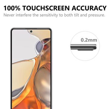 Xiaomi 11T/11T Pro Skærmbeskyttelse Hærdet Glas - Full Fit - Sort Kant