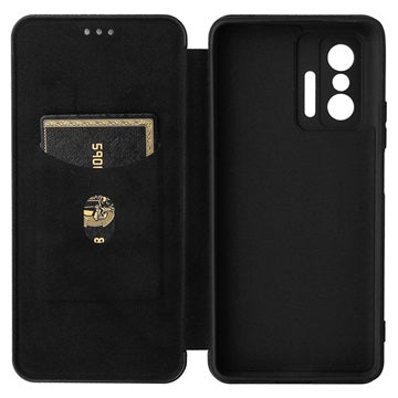 Xiaomi 11T/11T Pro Flip Cover - Karbonfiber - Sort
