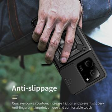 Xiaomi 13T/13T Pro Roterende Ring Hybrid Cover med Kameraskjold - Sort
